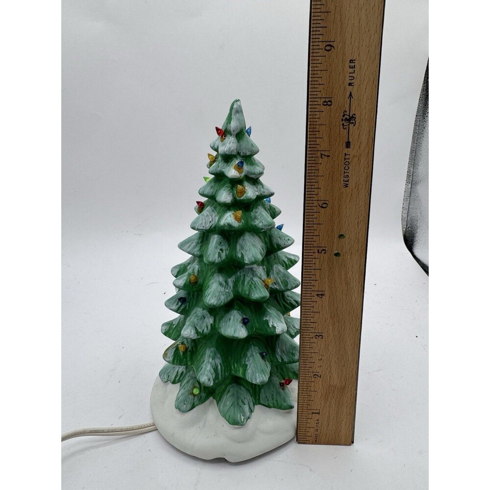 Lemax Hand Painted Porcelain Ceramic Christmas Tree Village Square - Picture 5 of 7
